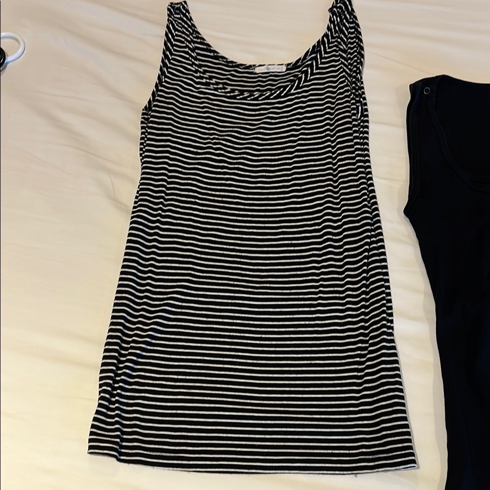 Black and White NURSING Tank Top